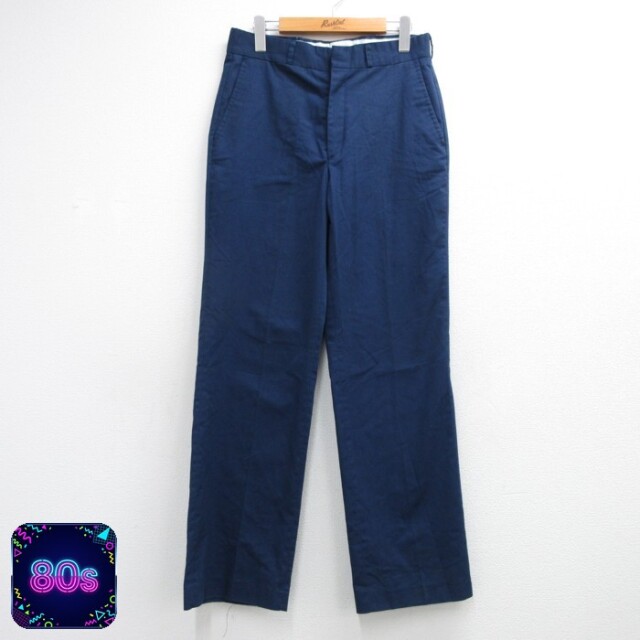 【名作】80s USA製Levi’sリーバイス ネイビー アクションスラックス 古着通販 W38☆古着 Levi's リーバイス パンツ メンズ 80年代 80s