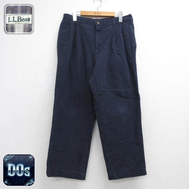 L.L.Bean 00s パンツ フランネル ネイビー 実寸W33 | 古着