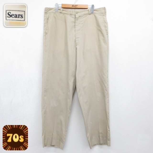 シアーズ Sears パンツ メンズ 70s タロン チノ コットン ベージュ 実寸W37 | 古着