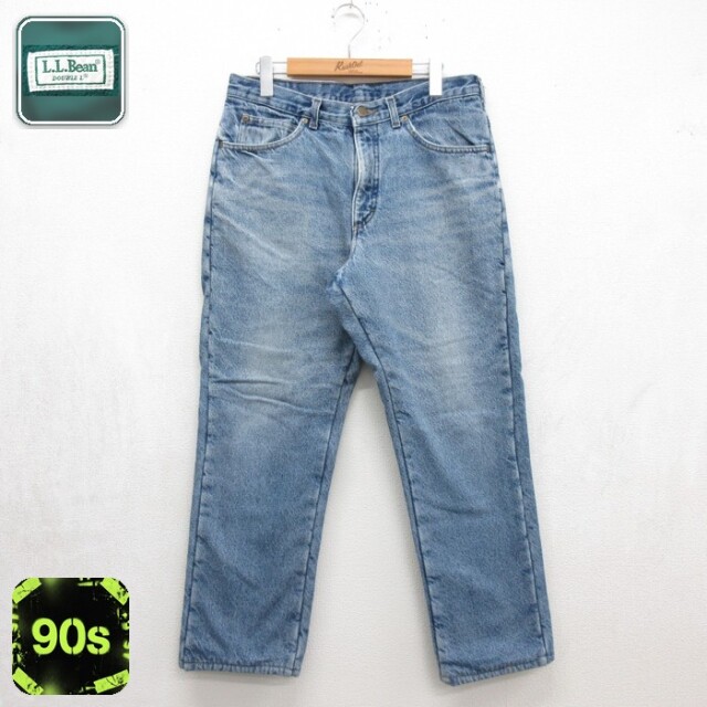 エルエルビーン 90s ジーンズ ヒゲ ネイビー 実寸W31 | 古着