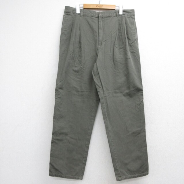 古着通販 W34☆古着 タロン パンツ メンズ 80年代 80s タック チノ