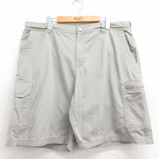 W38★古着 コロンビア COLUMBIA ショート パンツ ショーツ メンズ 00年代 00s コットン ベージュ系 カーキ 【spe】 24mar06 中古 ボトムス 短パン ショーパン ハーフ