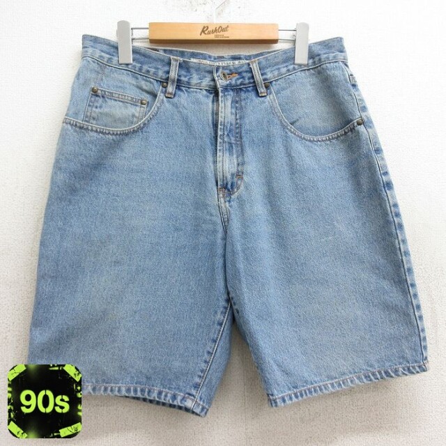 ユニオンベイ 90s ショートパンツ ヒゲ ネイビー W33 | 古着
