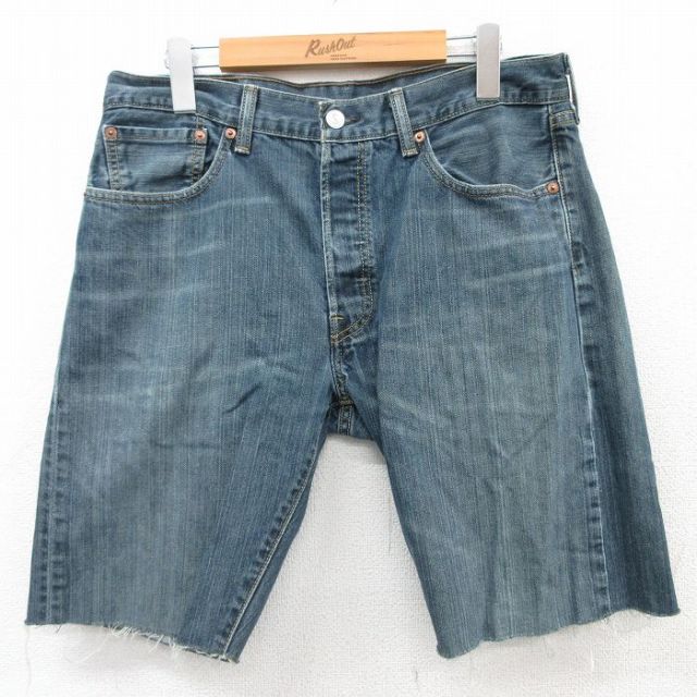 【50%OFF】リーバイス501 ショートパンツ ヒゲ ネイビー W33 | 古着
