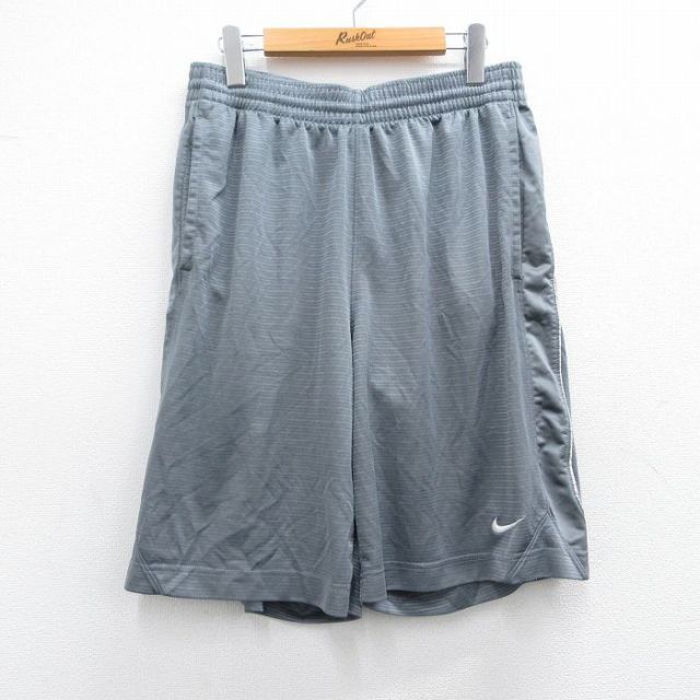 W32★古着 ナイキ NIKE ショート イージー パンツ ショーツ メンズ 00年代 00s ワンポイントロゴ グレー他 25apr03 中古 ボトムス 短パン ショーパン