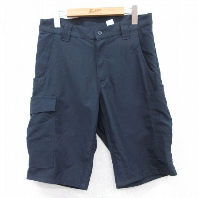W32★古着 ショート ワーク パンツ ショーツ メンズ バドワイザー CiNTAS ゴアテックス 紺 ネイビー 25apr03 中古 ボトムス 短パン ショーパン