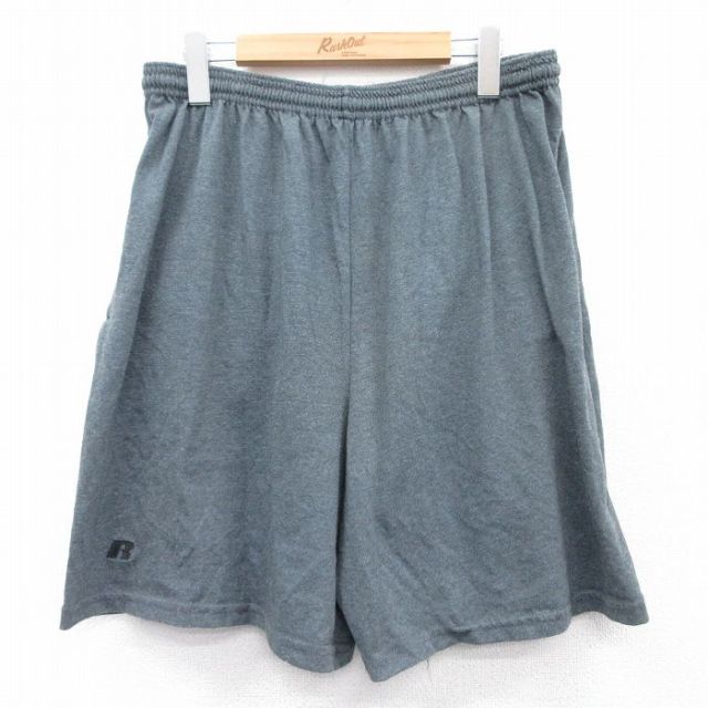 ラッセル ショートパンツ ワンポイントロゴ グレー W33 | 古着