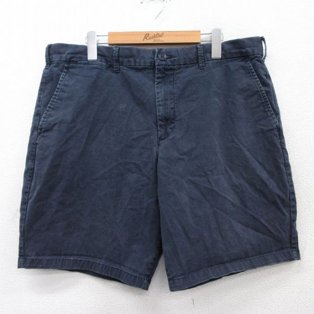W38★古着 ギャップ GAP ショート チノ パンツ チノパン ショーツ メンズ 紺 ネイビー 25apr03 中古 ボトムス 短パン ショーパン