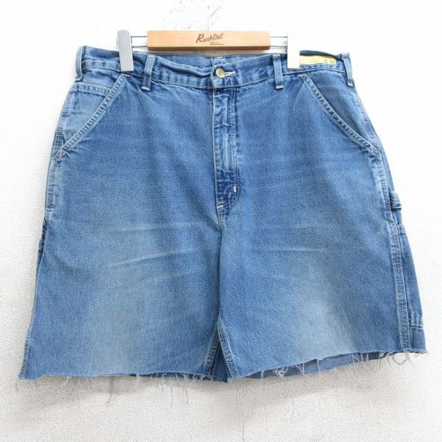 【50%OFF】カーハート W36 ショートペインターパンツ ヒゲ ネイビー | 古着