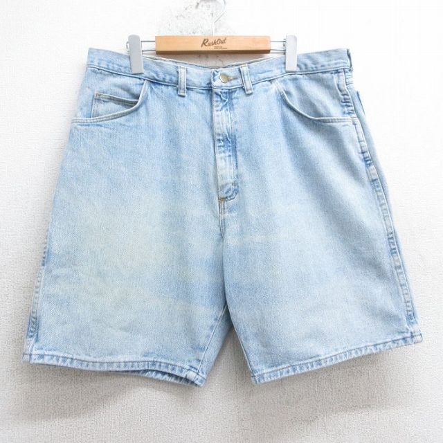 Wrangler W37 ショートパンツ ヒゲ ネイビー | 古着