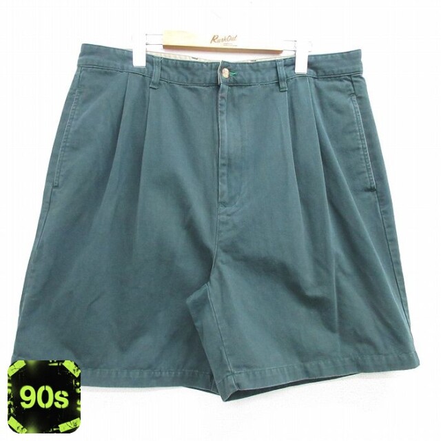 トミーヒルフィガー 90s ショートチノパンツ グリーン W37 | 古着
