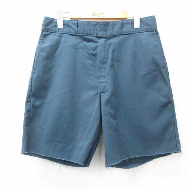 【50%OFF】W32★古着 ディッキーズ Dickies ショート ワーク パンツ ショーツ メンズ 874 紺 ネイビー 25apr05 中古 ボトムス 短パン ショーパン