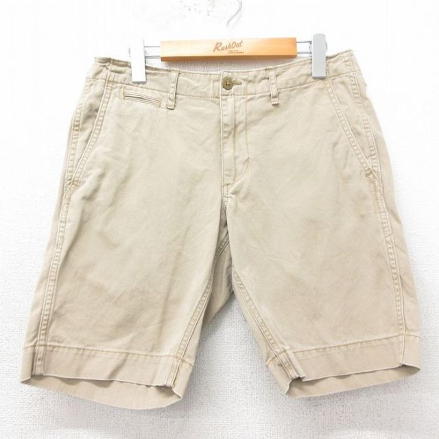 W32★古着 ラルフローレン Ralph Lauren デニムアンドサプライ ブランド ショート チノ パンツ チノパン ショーツ メンズ コットン ベージュ カーキ 25apr07 中古 ボトムス 短パン ショーパン