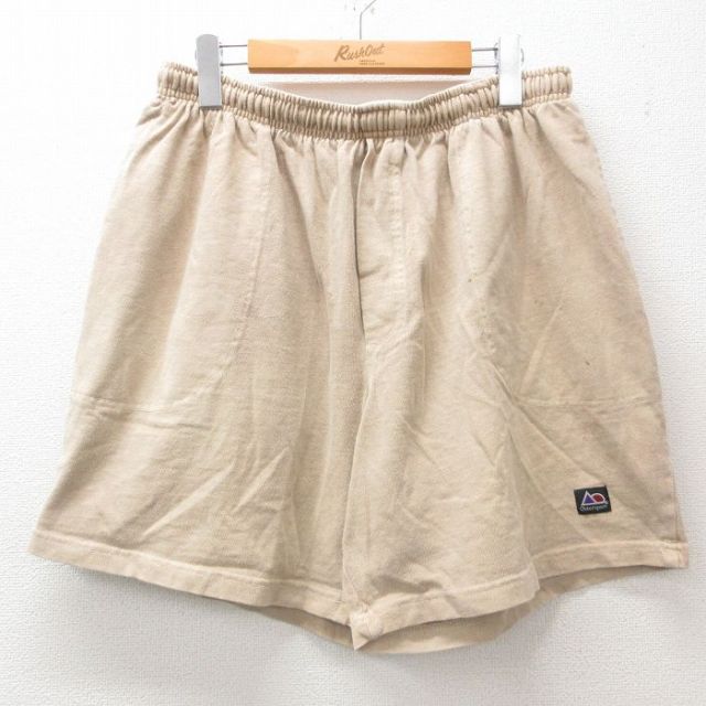 【50%OFF】W32★古着 ショート イージー パンツ ショーツ メンズ 90年代 90s Outersport ベージュ カーキ 25apr09 中古 ボトムス 短パン ショーパン