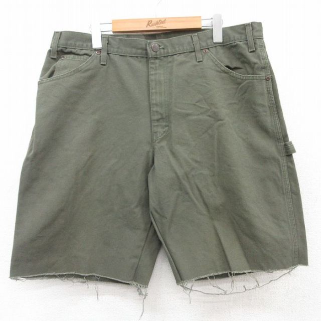 ディッキーズ ショートペインターパンツ ダック地 グリーン W38 | 古着
