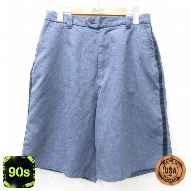 【50%OFF】実寸W31 90s ショートパンツ ネイビー | 古着