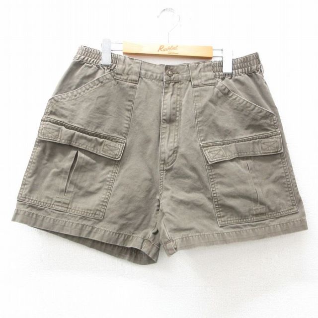 W34★古着 カベラス ショート ブッシュ パンツ ショーツ メンズ こげ茶系 ブラウン 25apr14 中古 ボトムス 短パン ショーパン