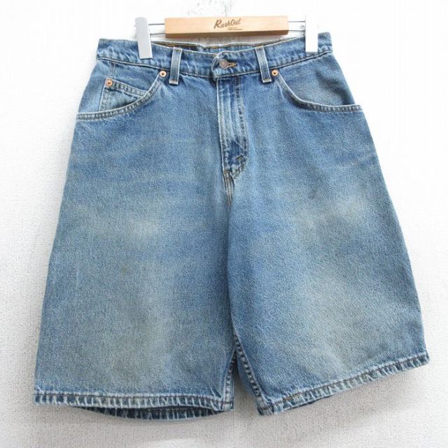 【50%OFF】リーバイス565 90s ショートパンツ ヒゲ ネイビー W29 | 古着