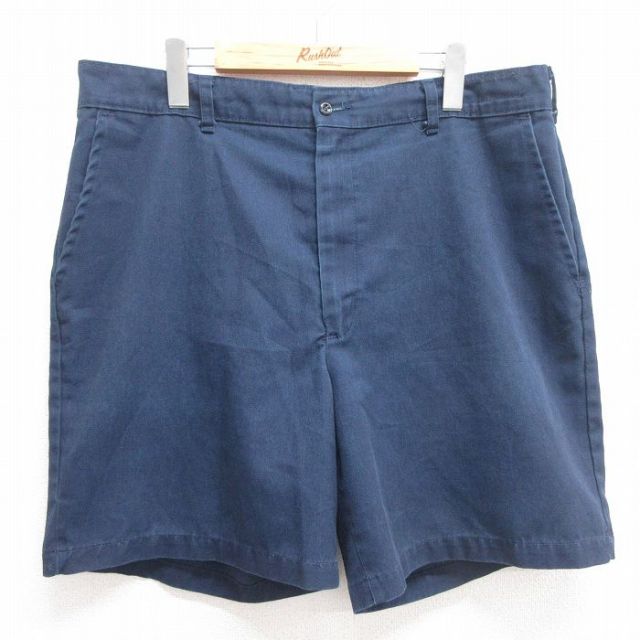 W38★古着 レッドキャップ ショート ワーク パンツ ショーツ メンズ 90年代 90s 紺 ネイビー 25apr21 中古 ボトムス 短パン ショーパン