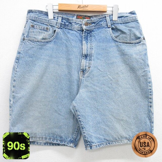 STRUCTURE 90s ショートパンツ ヒゲ ネイビー W36 | 古着