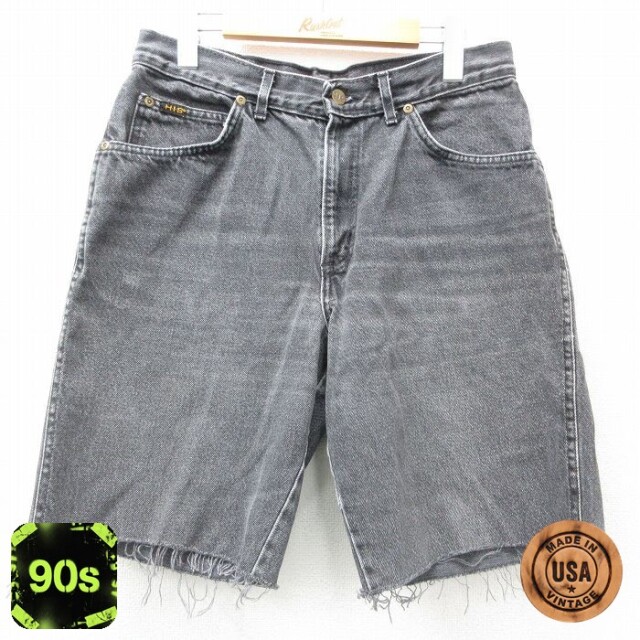 HIS 90s ショートパンツ ヒゲ ブラック W32 | 古着