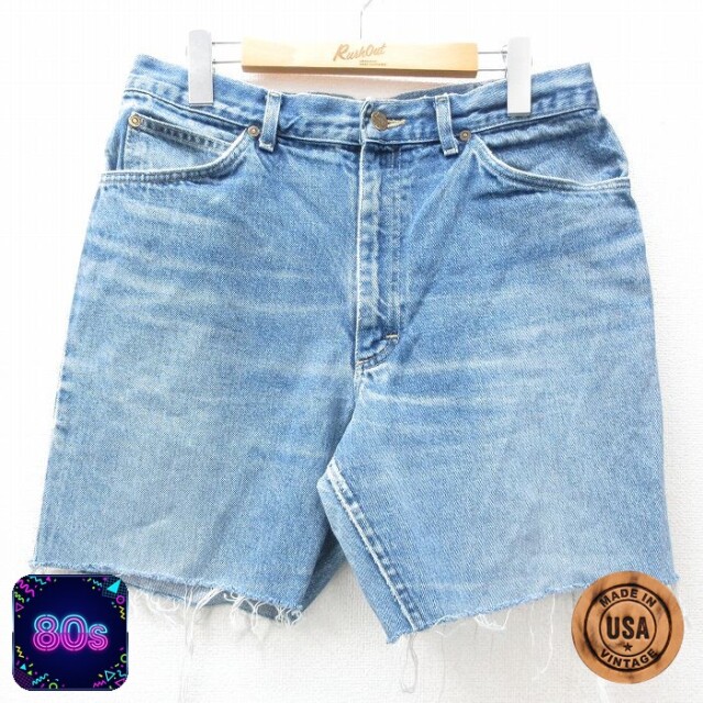 【50%OFF】リー Lee 80s ショートパンツ ヒゲ ネイビー W32 | 古着