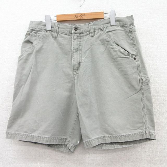 W36★古着 コロンビア COLUMBIA ショート ペインター パンツ ショーツ メンズ 00年代 00s ダック地 コットン グレー系 25apr28 中古 ボトムス 短パン ショーパン