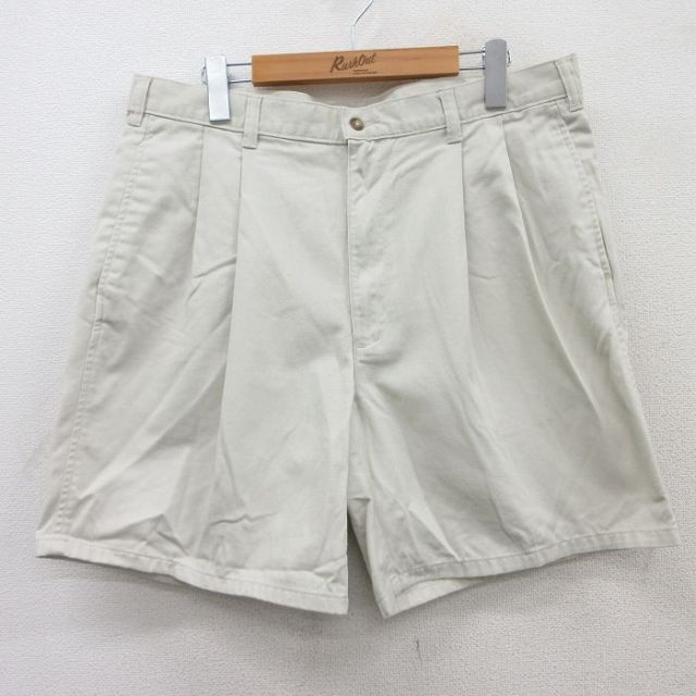 【50%OFF】W34★古着 ショート パンツ ショーツ メンズ 90年代 90s コットン タロン 白 ホワイト 25may10 中古 ボトムス 短パン ショーパン ハーフ
