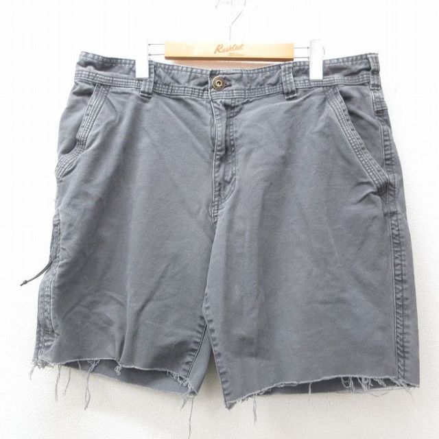 W39★古着 ショート パンツ ショーツ メンズ 00年代 00s グレー 25may12 中古 ボトムス 短パン ショーパン ハーフ
