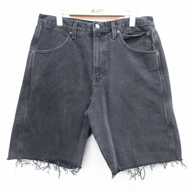 【50%OFF】W33 90s ショートパンツ デニム ブラック | 古着