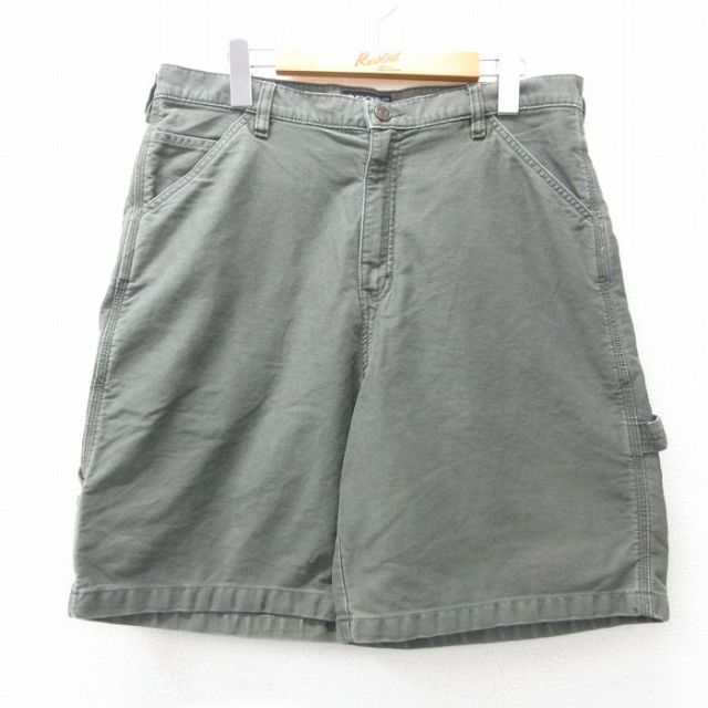 W34★古着 チェロキー ショート ペインター パンツ ショーツ メンズ 00年代 00s コットン グレー系 25may16 中古 ボトムス 短パン ショーパン
