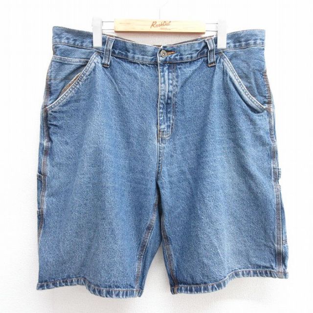 FADED GLORY ショートペインターパンツ ヒゲ ネイビー W38 | 古着