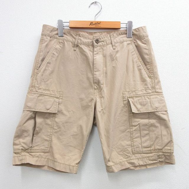 リーバイス ショートカーゴパンツ リップストップ カーキ W32 | 古着