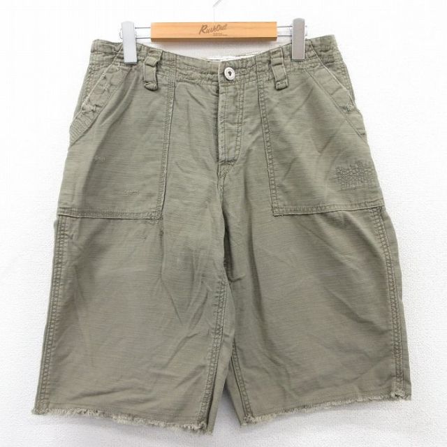 【50%OFF】エアロポステール W32 ショートベイカーパンツ グリーン | 古着