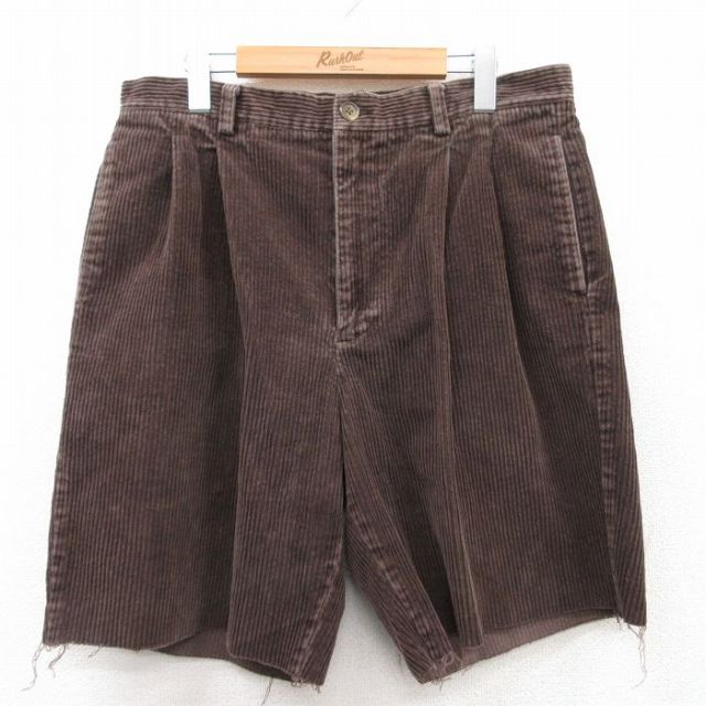 ギャップ 00s ショートコーデュロイパンツ 太畝 ブラウン W35 | 古着