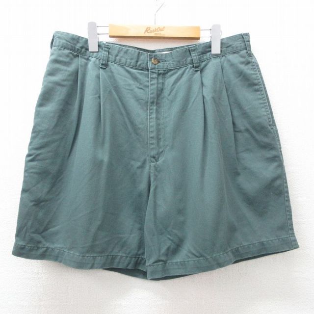 W35★古着 ドッカーズ ショート パンツ ショーツ メンズ 緑系 グリーン 25jun03 中古 ボトムス 短パン ショーパン ハーフ