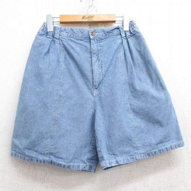 【20%OFF】W30★古着 ピューリタン ショート パンツ ショーツ メンズ 00年代 00s コットン 薄紺 ネイビー 25jun10 中古 ボトムス 短パン ショーパン ハーフ