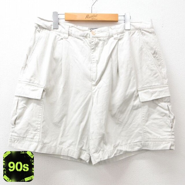ショート カーゴ パンツ 90s ベージュ W36 | 古着