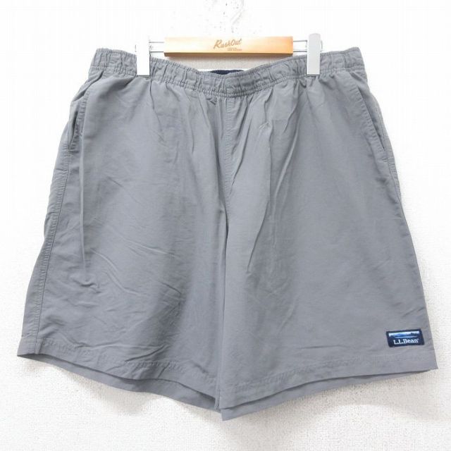 W40★古着 エルエルビーン LLBEAN ショート イージー パンツ ショーツ メンズ グレー 25jun11 中古 ボトムス 短パン ショーパン