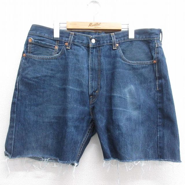 リーバイス505 ショートパンツ ヒゲ ネイビー W38 | 古着