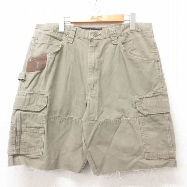 ラングラー ショートカーゴパンツ リップストップ ベージュ W36 | 古着
