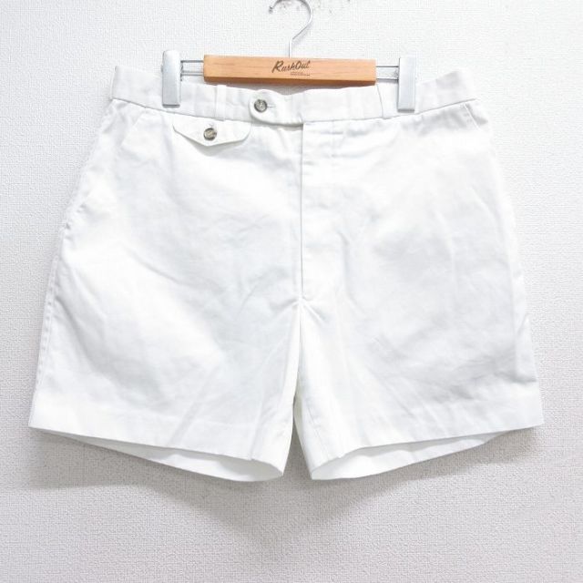 W36★古着 ショート パンツ ショーツ メンズ 白 ホワイト 25jun16 中古 ボトムス 短パン ショーパン ハーフ