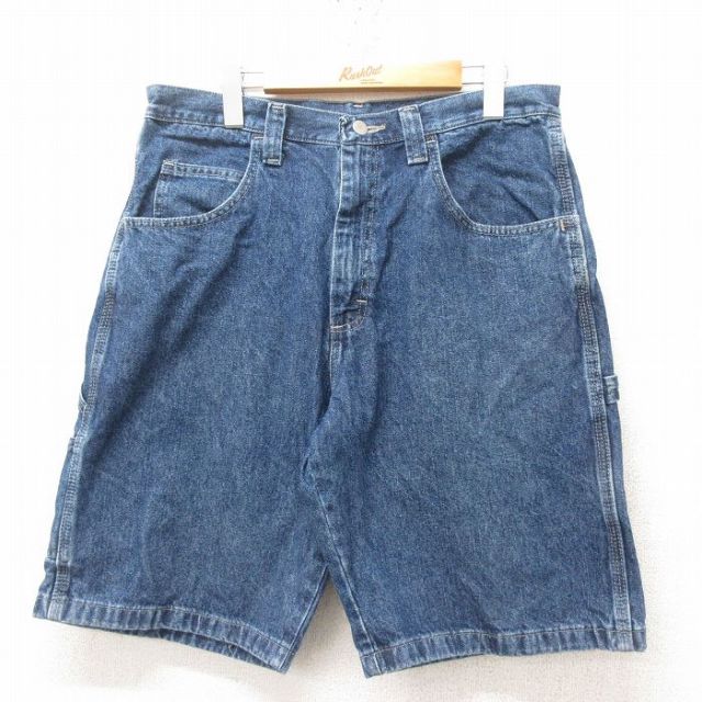 【50%OFF】W34★古着 ラングラー Wrangler ショート ペインター パンツ ショーツ メンズ コットン 25jun16 中古 ボトムス 短パン ショーパン