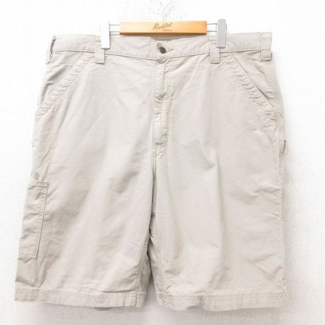 W41★古着 カーハート Carhartt ショート パンツ ショーツ メンズ ダック地 大きいサイズ コットン 25jun16 中古 ボトムス 短パン ショーパン ハーフ