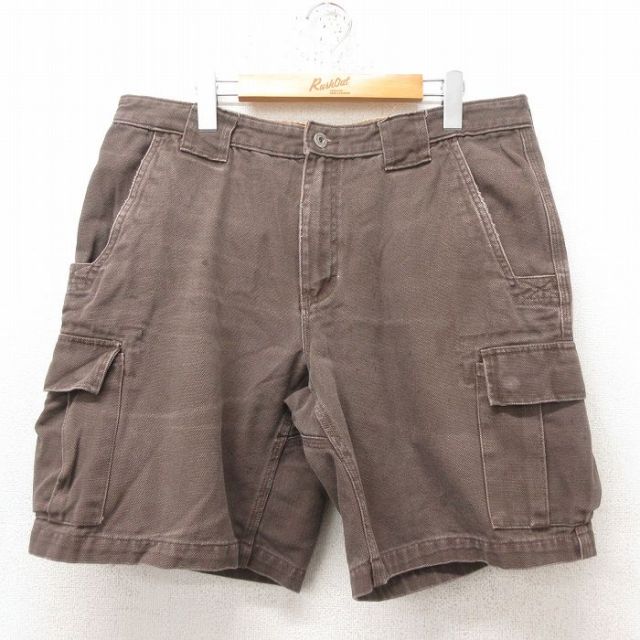 DULUTH TRADING ショートカーゴパンツ ダック地 ブラウン W36 | 古着