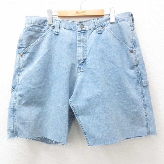 【50%OFF】リー W37 ショートペインターパンツ ネイビー | 古着