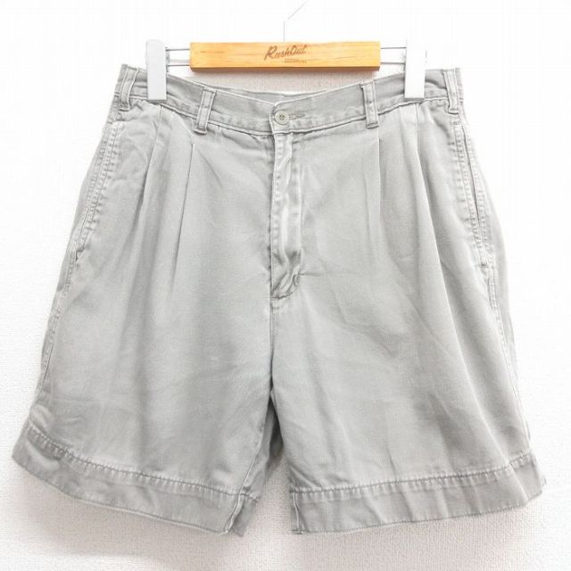 【20%OFF】W30★古着 ドッカーズ ショート パンツ ショーツ メンズ 90年代 90s コットン グレー 25jun17 中古 ボトムス 短パン ショーパン ハーフ
