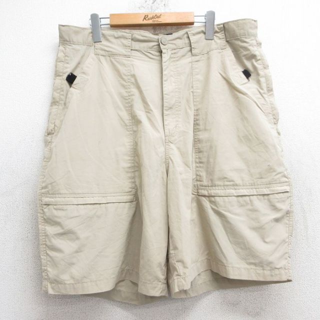 【50%OFF】W38★古着 ルート66 ショート ベイカー パンツ ショーツ メンズ 00年代 00s ベージュ カーキ 25jun18 中古 ボトムス 短パン ショーパン