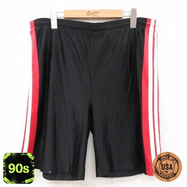 【50%OFF】アディダス 90s ショートパンツ ワンポイントロゴ ブラック W37 | 古着