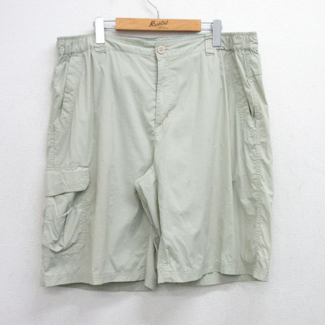 【50%OFF】W39★古着 コロンビア COLUMBIA ショート ナイロン パンツ ショーツ メンズ リップストップ オムニシールド 薄ベージュ カーキ 25jun21 中古 ボトムス 短パン ショーパン